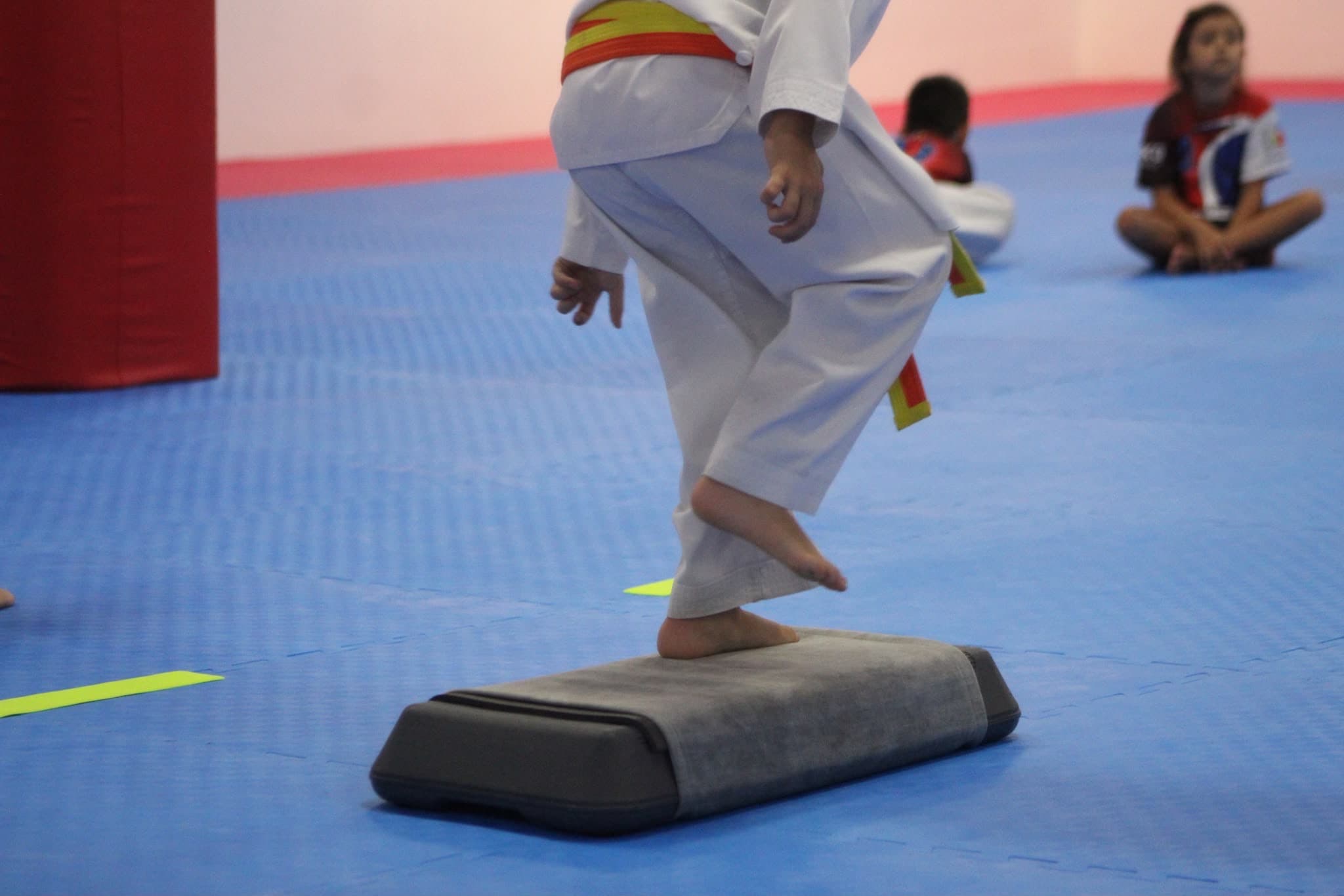 Alumno de SAMGUK entrenando técnica sobre material